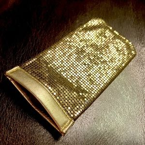 Mid Century Glasses Case by Whiting & Davis Gold Mesh Leather - Cell Pho…